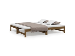 Sofá Cama VIDAXL Marrón Madera (195.5x179x30 cm )