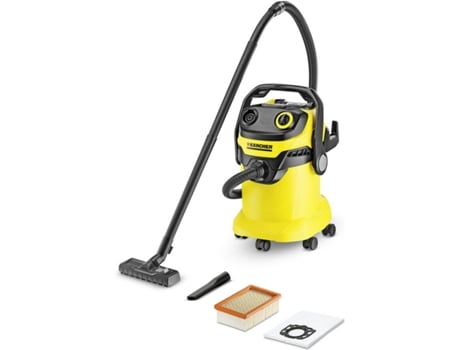 Aspiradora con Bolsa HUMEDO Kärcher WD 5 (‎75 dB - Bolsa de polvo 25 L - Amarillo)