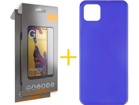 Kit Funda + 2 Protectores de Pantalla Samsung Galaxy A22 5G SKYHE Full (Azul)