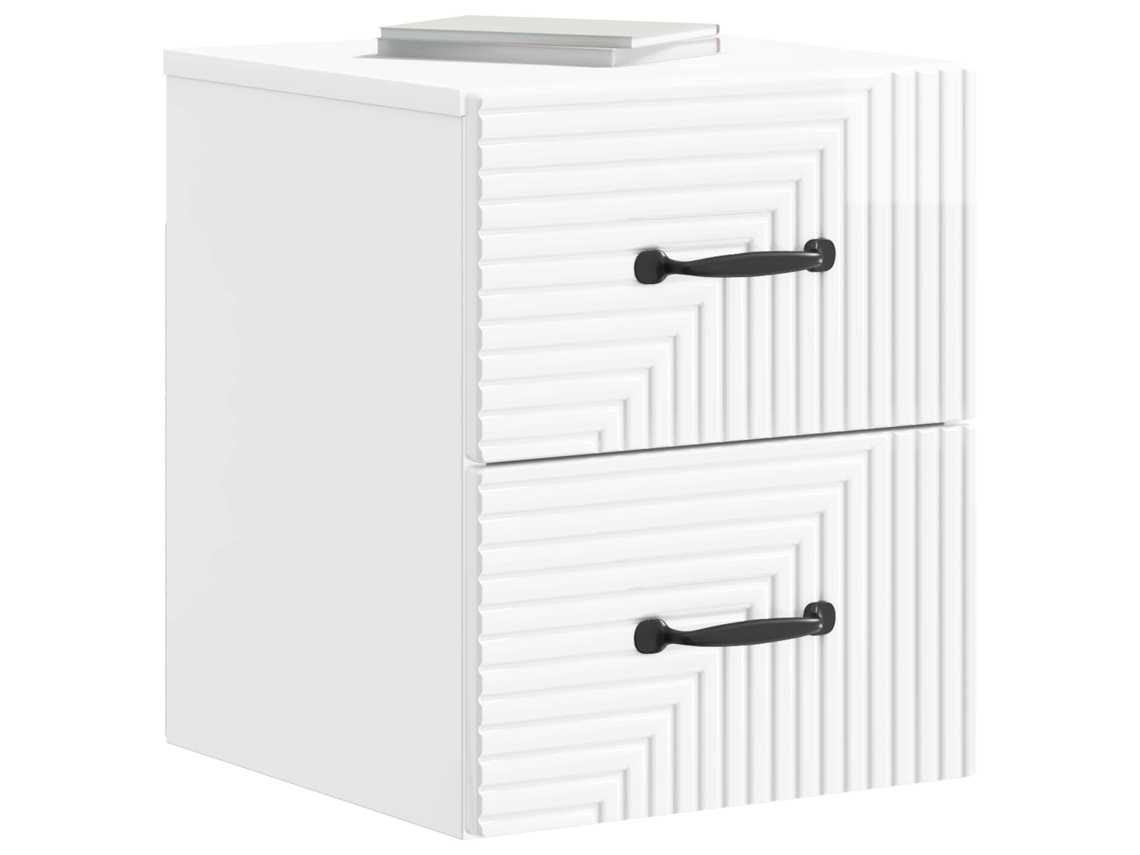 Maison Exclusive - Mesita De Noche De Pared 2 Pcs Brillante 34,5 X 33 X 40 Cm