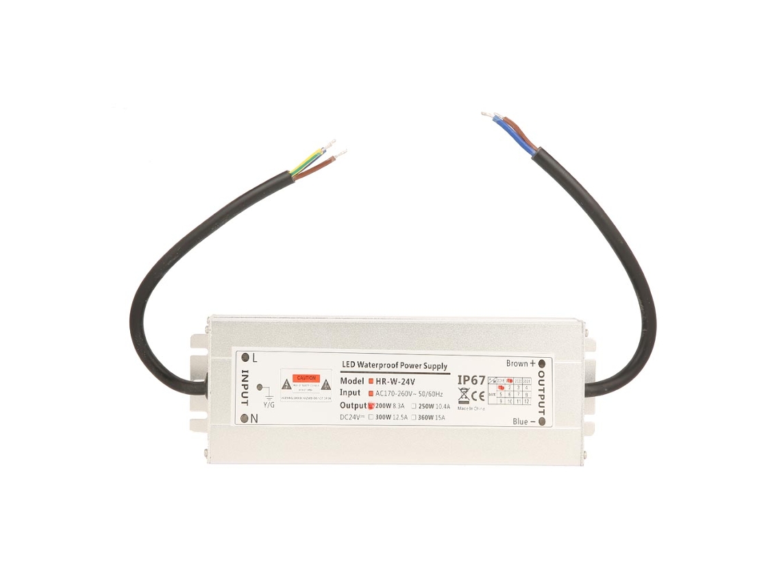 2026velora-Fuente De Poder Led 200w Transformador Proyecto Perde Impercedor Ip67 24v 8.33a Hrw-24v200w