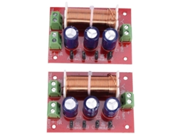Divisor De Frecuencia De 2 Vías Para Altavoces De 400 W, Ajuste De Graves Y Agudos, 2 Unidades, Rojo.