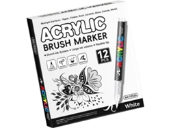 Juego De 12 Rotuladores De Pintura Acrílica Líquida Con Pincel Suave Para Dibujar.