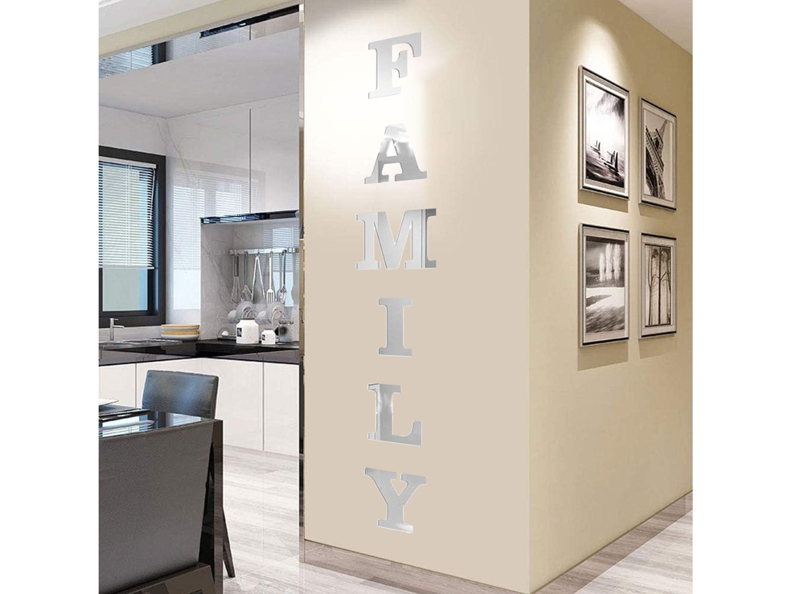 Pegatinas de espejo 3D, autoadhesivas, para decoración de pared Kofihety