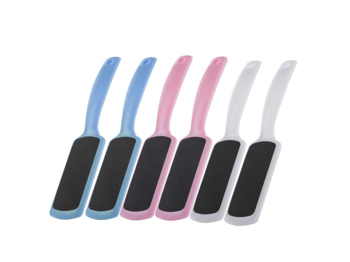 6 Uñas Postizas Decorativas De Doble Cara, Removedor De Callos Y Piel Muerta, Esponja Para Pies, Ligera Y Duradera.