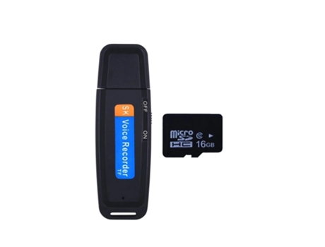 Mini grabadora de voz Usb dictáfono Pen u-disk Flash Drive profesional Micro Sd TF tarjeta SLOWMOOSEhasta 32G [grabadora USB-16Gb]