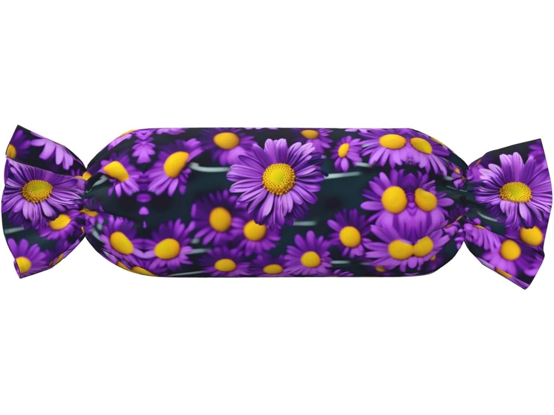 Almohada Cilíndrica Forma Margarita Felpa Poliéster Espuma Viscoelástica Resistentes Ajustable Fácil Soporte