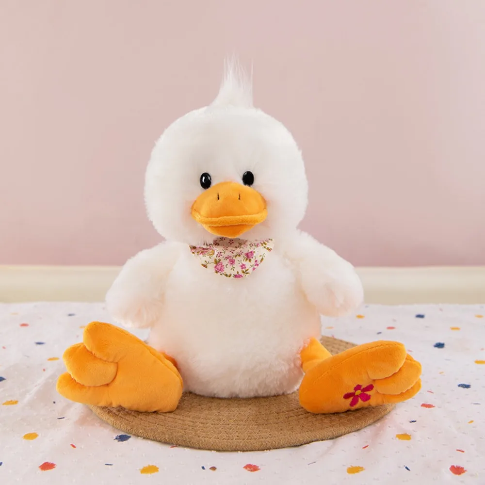(blanco - 28 Cm) Peluche De Pato Amarillo Con Forma De Pollito, Suave Y Con Forma De Almohada, Ideal Para Sentarse O Abrazar.