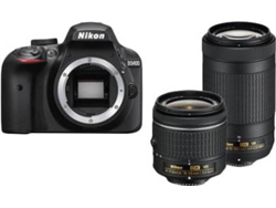 Kit Cámara Réflex NIKON D3400 + AF-P DX 18-55mm VR + AF-P DX 70-300mm f/4.5-6.3G ED VR (24.2  MP - Sensor: DX - ISO: 100 a 25600)