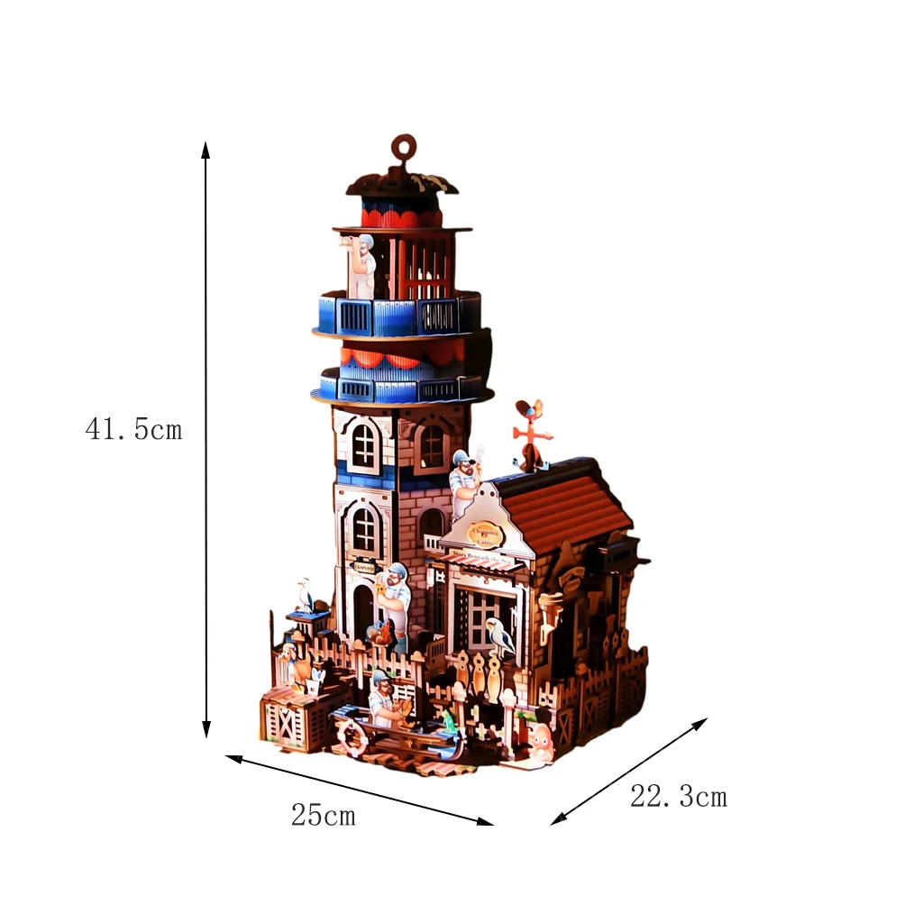 Maqueta De Madera En 3d Que Se Puede Utilizar Para Construir Una Estructura De Faro Para Niños.
