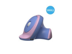 Mini ratón vertical ergonómico recargable morado Yizhood con modo dual, funcionamiento silencioso e inalámbrico, DPI ajustable