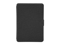 Funda protectora de piel sintética con estampado de tela para Kindle Paperwhite 123 en dorado claro (negro)