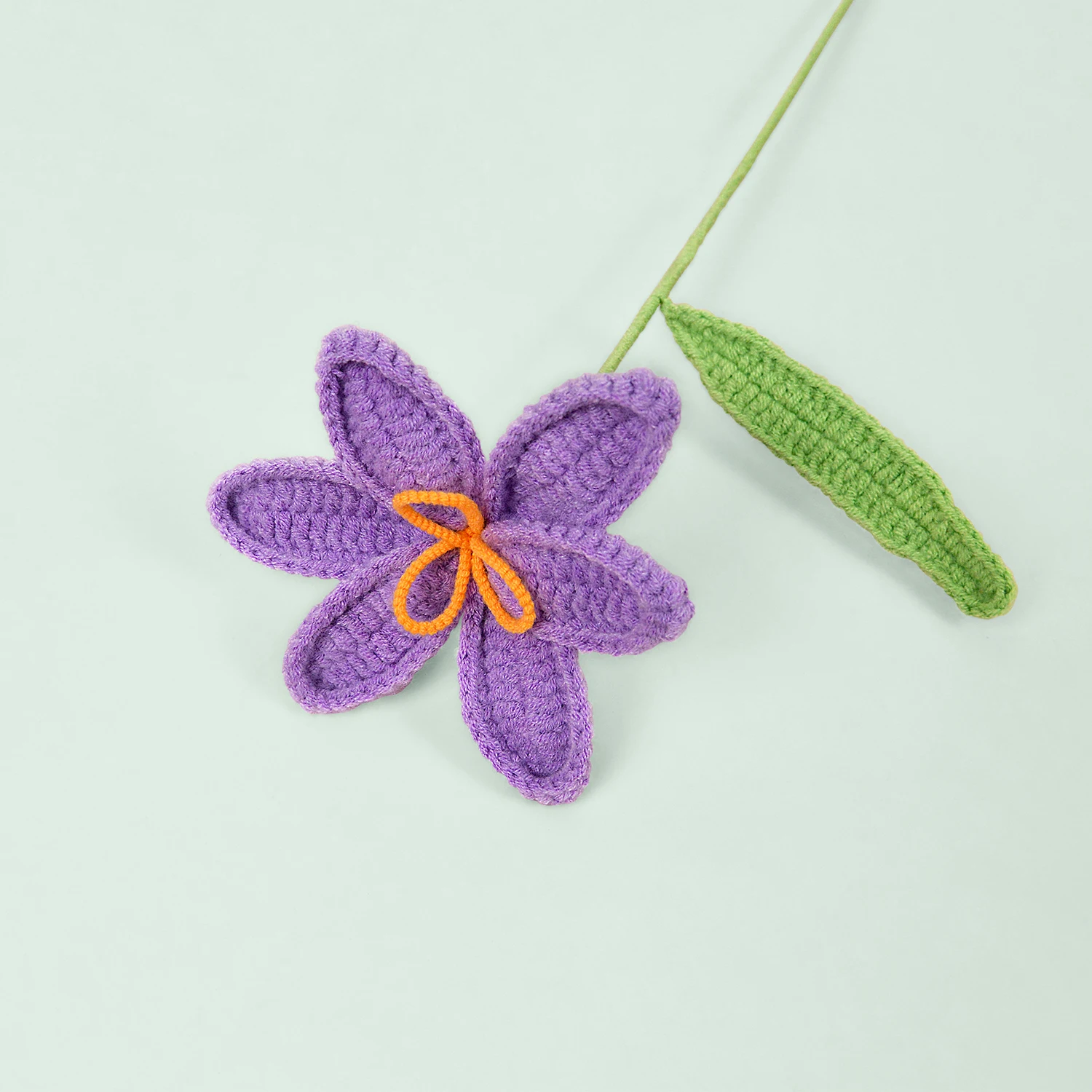 (morado - 1 Pieza) Ramo De Tulipanes De Ganchillo, Ramo De Tulipanes Tejido A Mano, Un Regalo Perfecto Para Tu Ser Querido.
