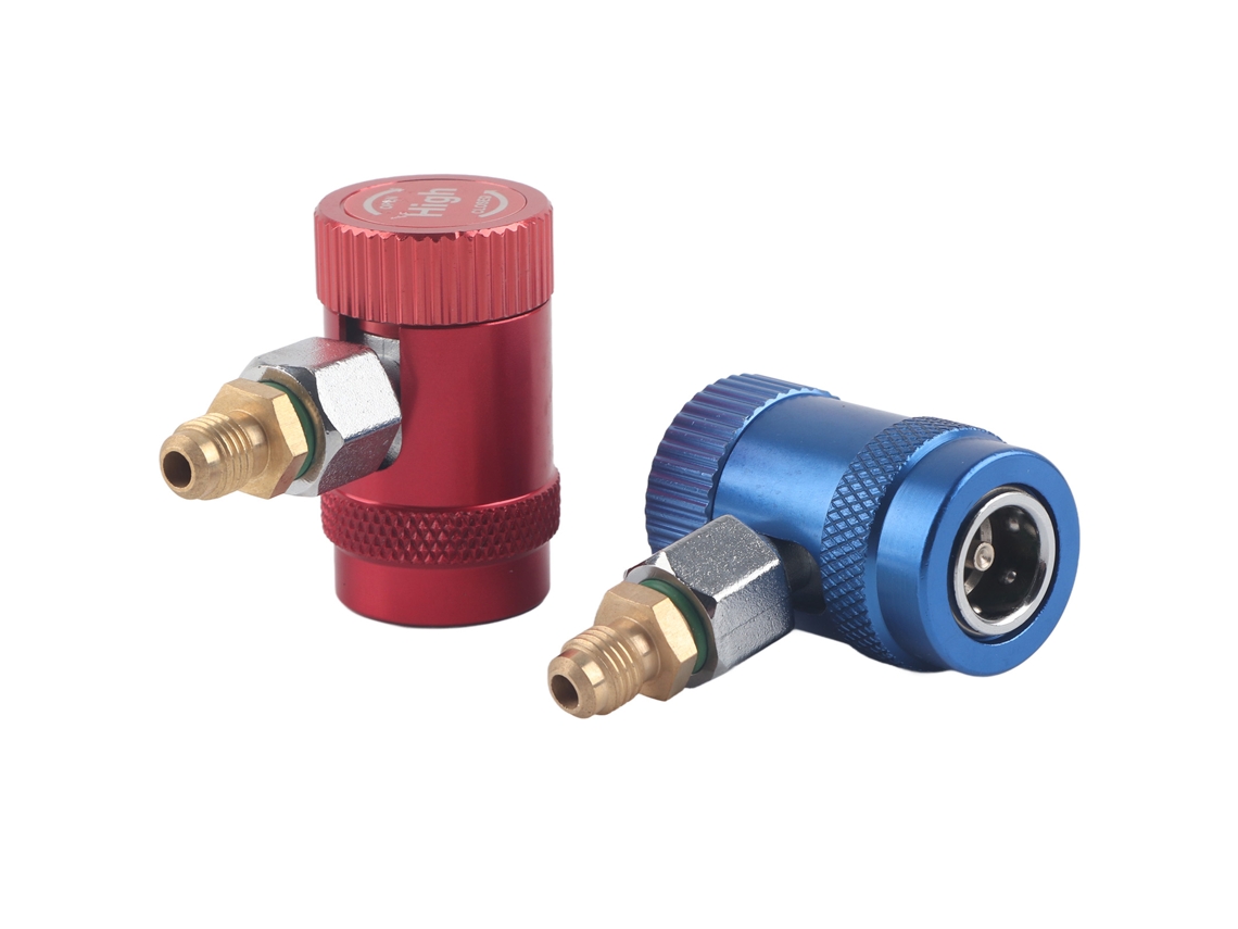 Adaptador de conexión rápida Primerox, fabricado en latón, para refrigerante R1234yf, para aire acondicionado.