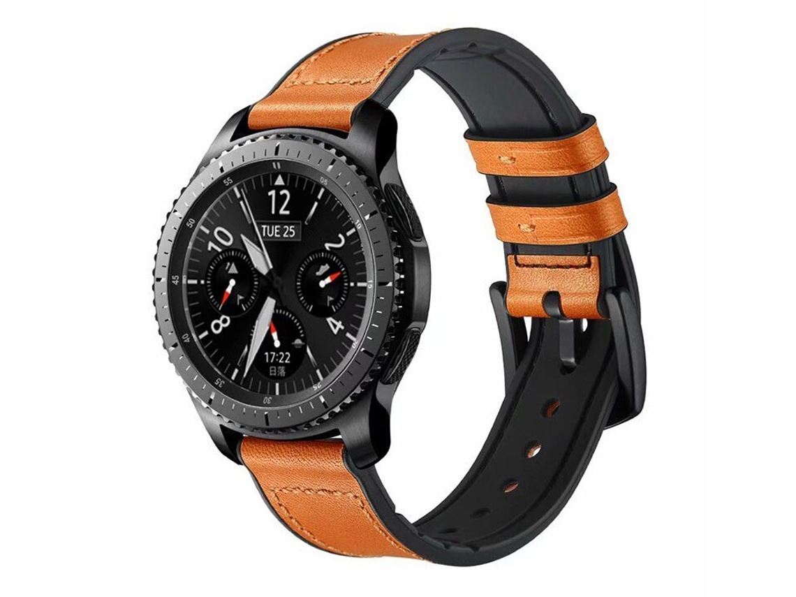 Correa Premium Siliconleather para Amazfit Bip 3 Pro PHONECARE Marrón / Negro