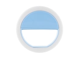 Anillo De Luz Led De Relleno Para Selfies Para Fotografía Con Teléfonos Inteligentes Iphone Android Azul