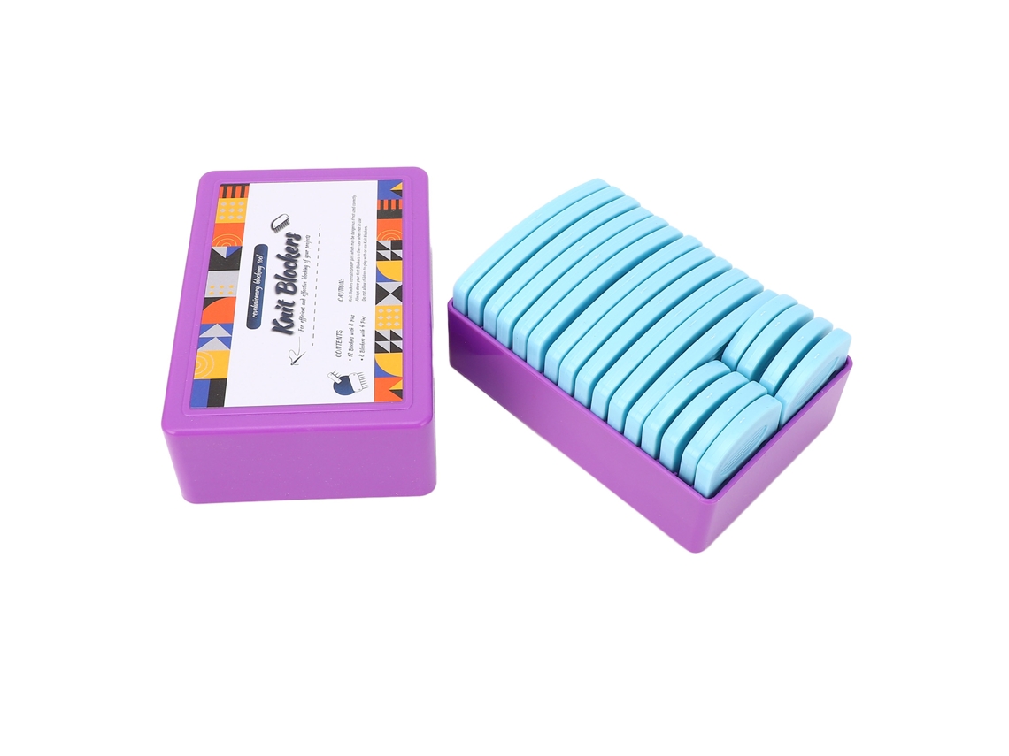 20 Peines De Acero Inoxidable Con Cierre Para Coser Y Tejer Bufandas Y Suéteres, Color Azul Cielo.