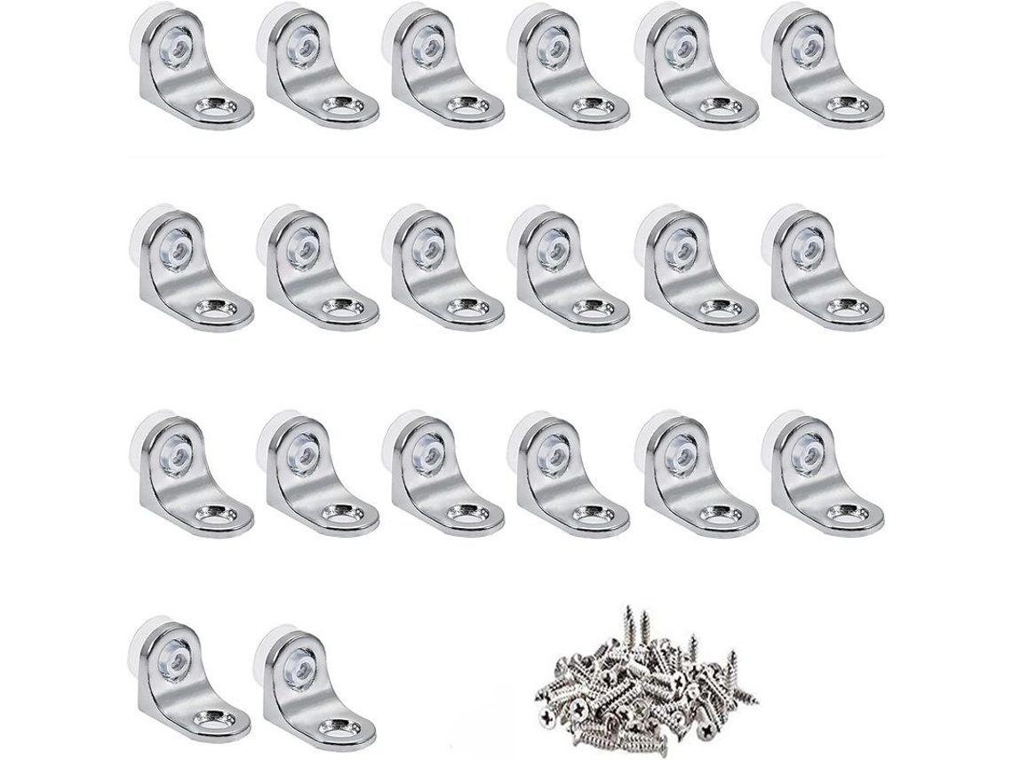 Soportes De Esquina En Acero Inoxidable En Forma De L Para Estantes De Vidrio Y Metal Con Tornillos