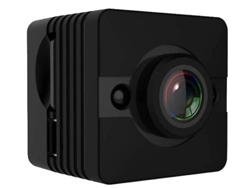 Minicámara deportiva impermeable HD 1080P con visión nocturna y amplio campo de visión de 155°, ideal para el hogar, la oficina, actividades al aire libre y piscinas (negra)