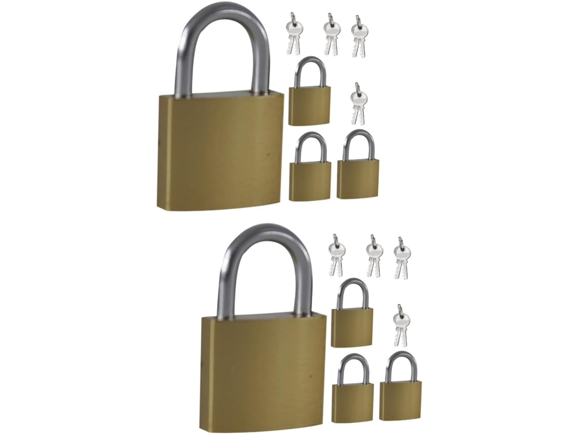 Juego De 8 Candados De Latón Con Llaves, Candados Pequeños Para Equipaje Y Cerraduras, Seguridad Mejorada Para Su