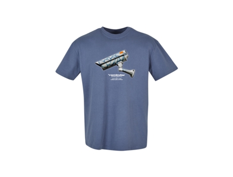 Camiseta para Unisexo MISTER TEE (L - Algodón - Azul)