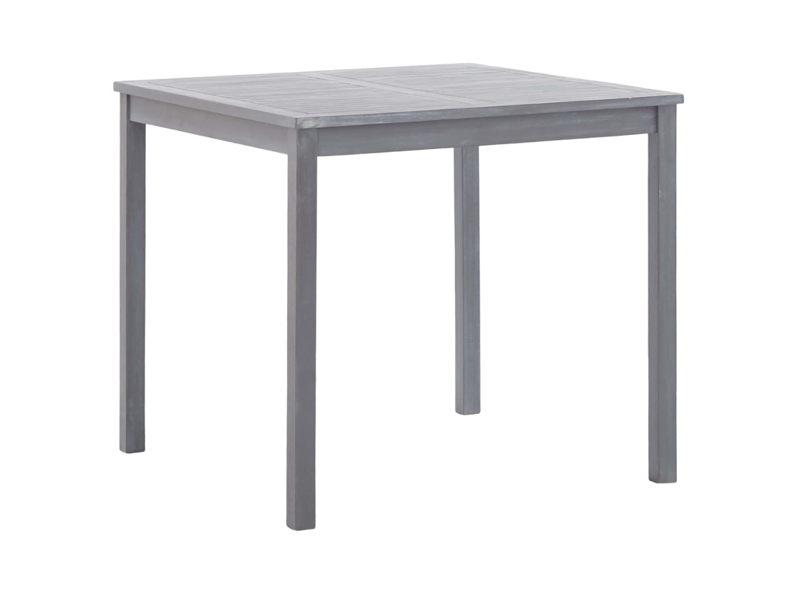 Mesa de jardín LOVELY HOME de madera de acacia maciza gris (80 x 80 x 74 cm)