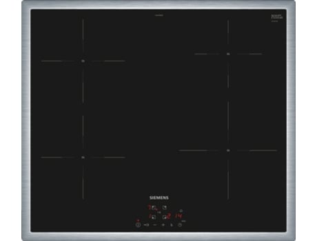 iQ100 EH645BEB6E hobs Negro, Acero inoxidable Integrado 60 cm Con placa de inducción 4 zona(s) SIEMENS