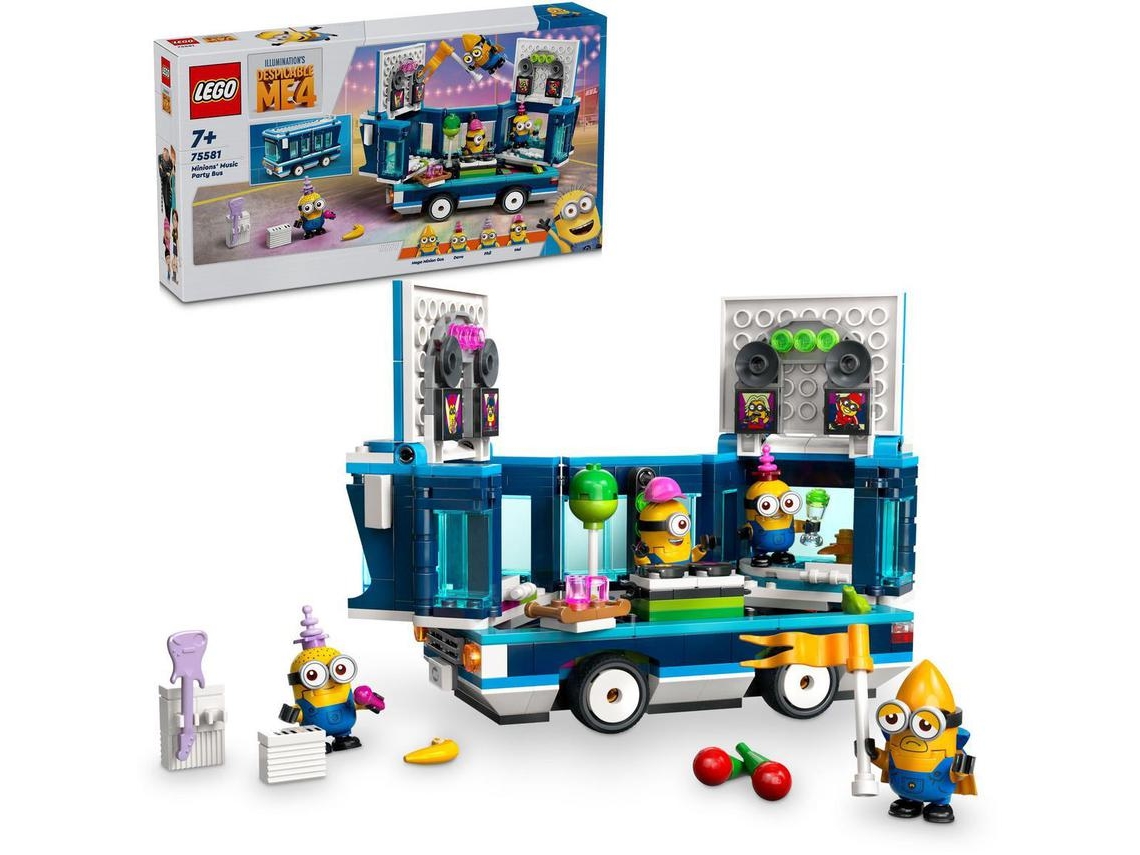 LEGO Gru: O Maldisposto 4 Autocarro de Festa com Música dos Minions (379 peças)
