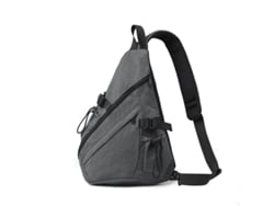 (Gris) Bolso de hombro multifuncional, ideal para deportes y actividades físicas, también se puede usar como bolso cruzado.