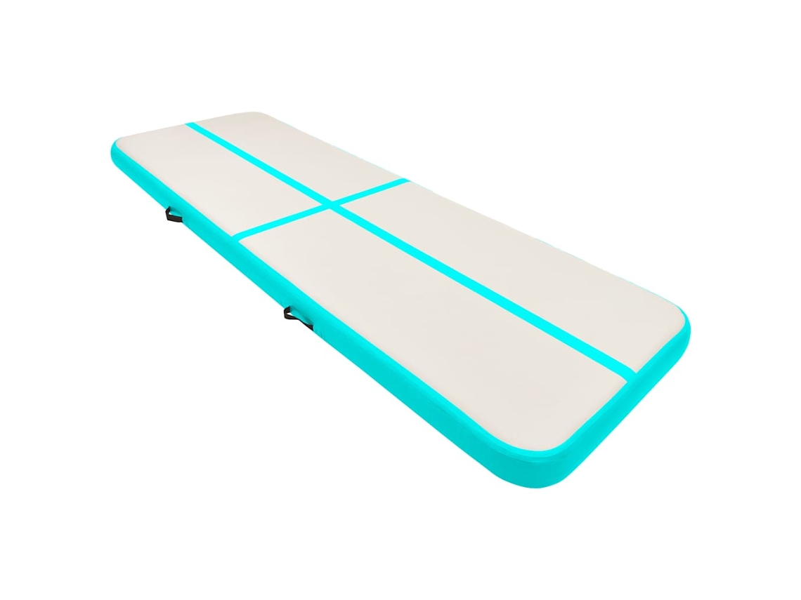 Esterilla Inflable De Gimnasia Y Bomba Pvc Verde 300x100x20 Cm
