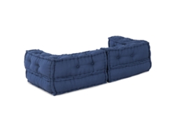 Puf modular índigo de 140 x 70 x 36 cm en tela Lovely Home
