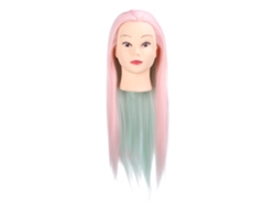 Cabeza De Maniquí De Pelo Rojo Claro Para Trenamiento De Trenzas Y Corte De Cabello