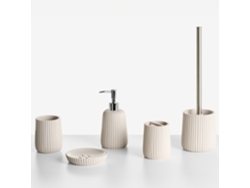 Conjunto De Peças Para O Wc Beliani Pozuzo De Poliresina Creme 10x10x36