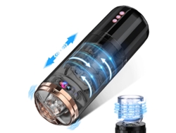 Masturbador Masculino Automtico Con 10 Vibraciones Y 5 Modos Giratorios De Empuje (negro)