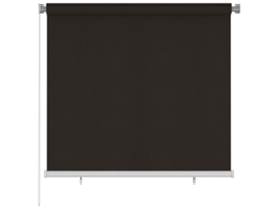 vidaXL Persiana enrollable de jardín HDPE marrón 160x140 cm