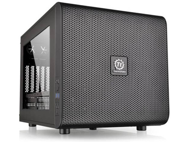 Caja PC THERMALTAKE Core V21 (ATX Cube - Negro)