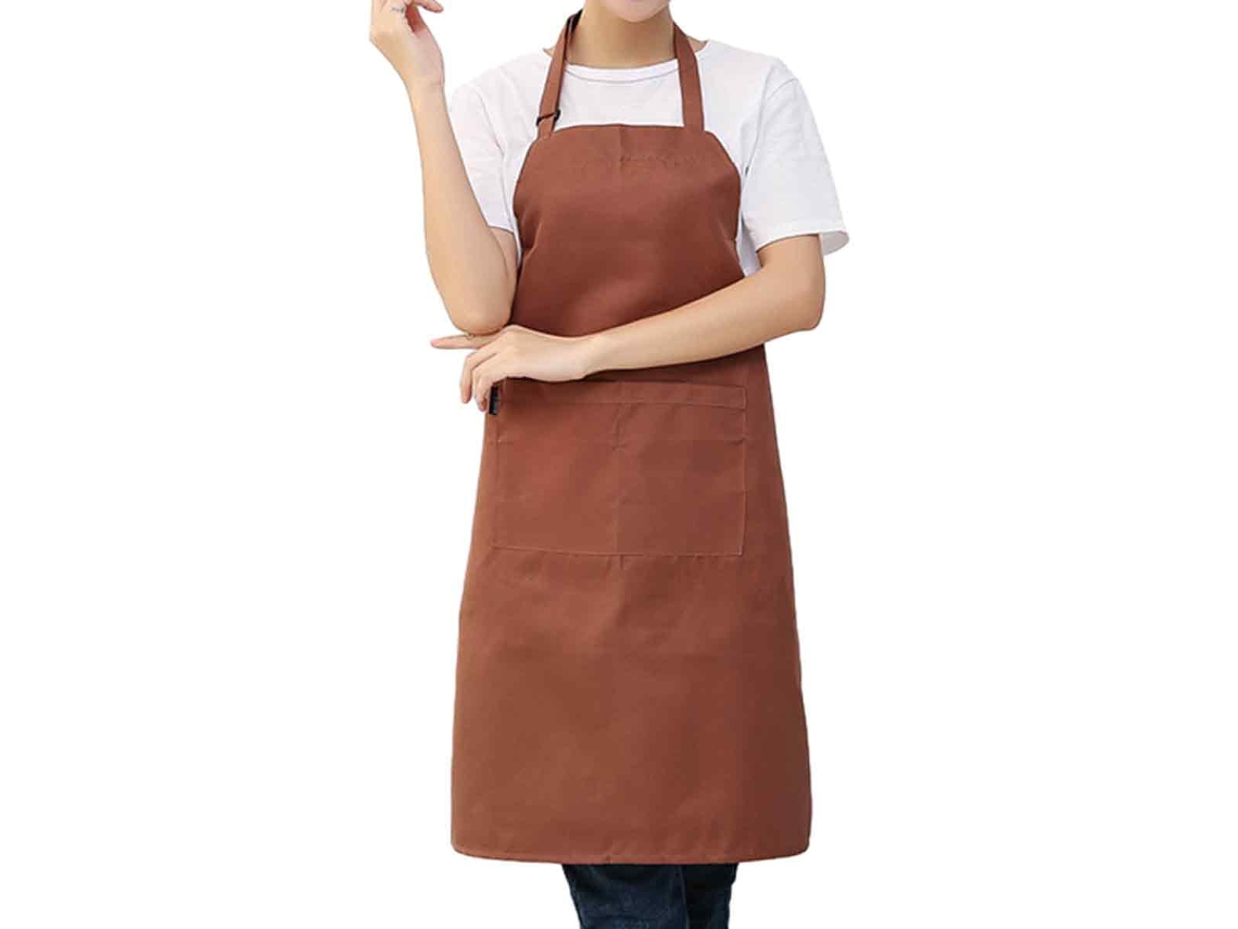 Delantal Impermeable Para Fregar Platos Mujer, Delantal Jardín Cocina Bolsillos Perro