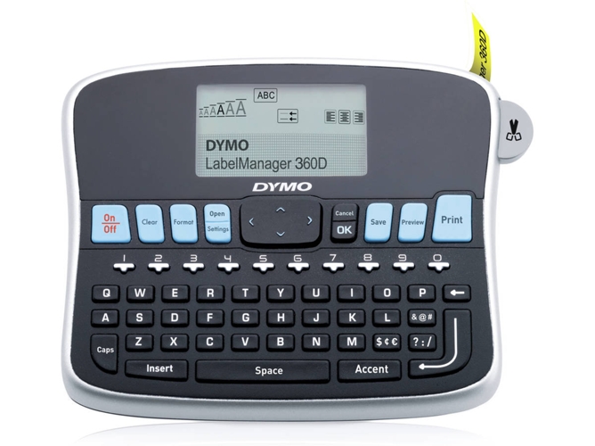 Impresora De Etiquetas dymo 360d labelmanager 180 x dpitérmica directa12 mmsegpatalla lcd9 etiquetas197 150 71 mmteclado