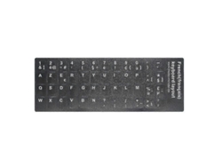 Adhesivo Universal Opaco Para Teclado Francés Con Letras Grandes Para Portátiles Y Notebooks.