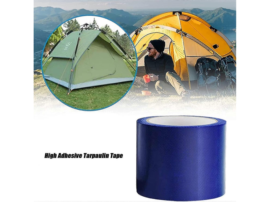 Cinta Reparadora De Lona 8x500cm Impermeable Universal Para Caravanas Toldos Toldos Invernaderos Y Tendas Azul