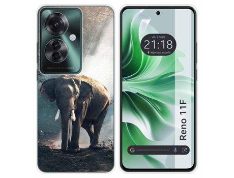 Funda Diseño Elefante para Oppo Reno 11F 5G TUMUNDOSMARTPHONE Multicolor