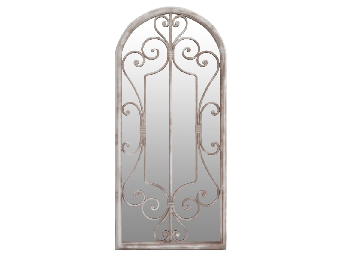 Espejo de jardín VIDAXL Crema Hierro (100x45 cm)