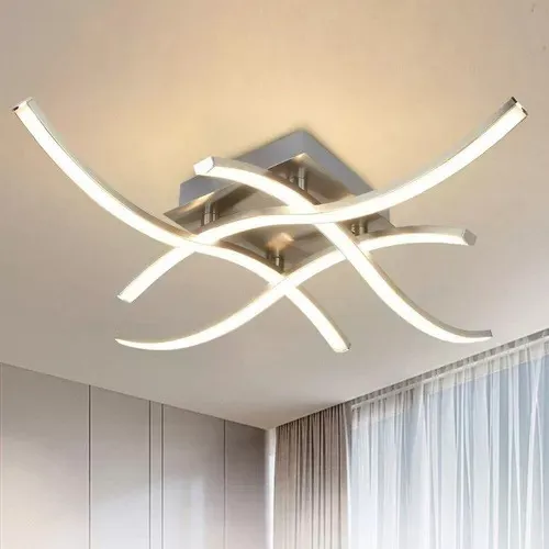 Nueva lámpara de techo LED acrílica moderna con 4 luces, 18 W, Vayotoy
