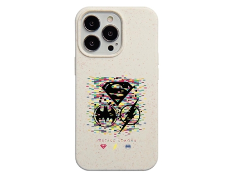 Funda Oficial Dc Comics Liga La Justicia Símbolos Píxeles Warner Bros Compostable para iPhone 13 Pro PHONECASES3D