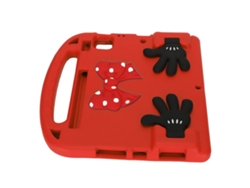 Funda para tableta infantil, compatible con iOS, ultraligera, no tóxica, ángulo ajustable, color rojo dorado