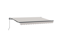 Toldo retráctil Vidaxl gris claro y blanco 500 x 350 cm