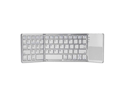 Teclado Bluetooth plegable de tres partes con panel táctil, ultrafino, inalámbrico, para teléfonos móviles, tabletas y portátiles. Portátil e ideal para viajar. TAISHENGDA