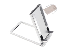 Suporte Para Celular E Tablet Ajustável Plegável De Alumínio Prata Portátil Universal