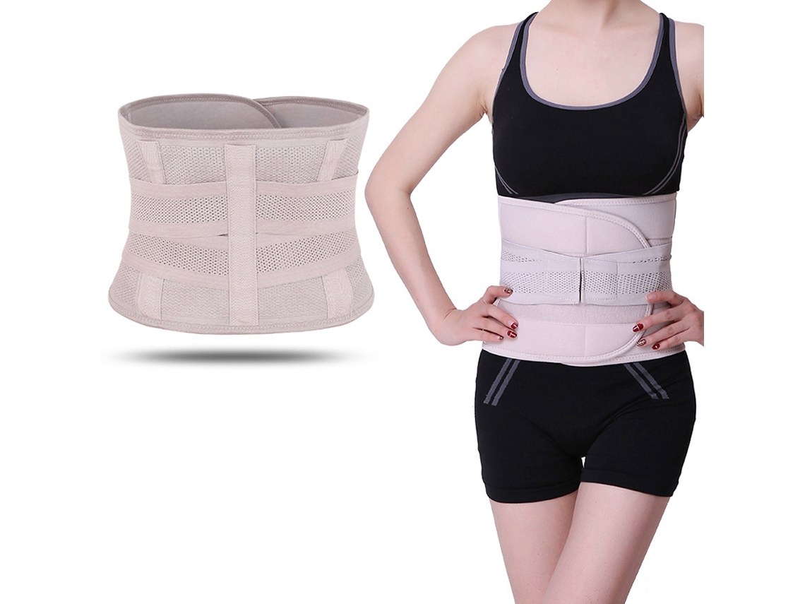 Cinta Lombar Chrui Elástico Ajustable Con Alta Elasticidad Talla L (beige)