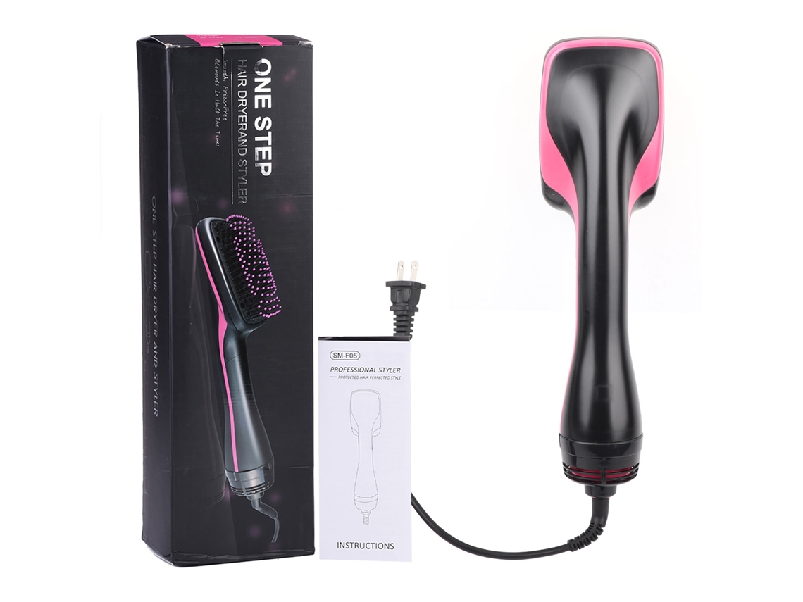 Secador De Pelo Multifuncional 2 En 1 Con Cepillo Paddle Y Aniones Herramienta De Belleza Capilar
